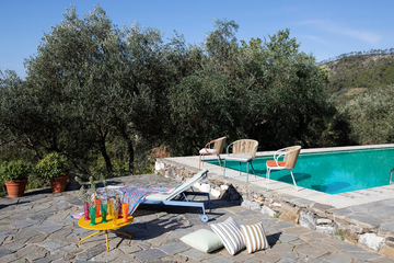 KISSI - Powder coated aluminium sun lounger with castors by BABEL D - view 3